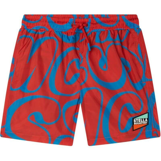 Boys Red Smc Print Shorts