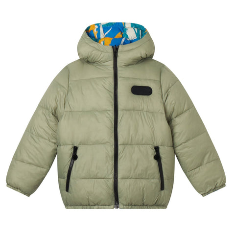 Stella McCartney Kids Boys Reversible Green Puffer Coat