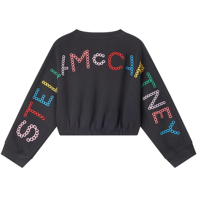 Stella McCartney Kids Girls Black Logo Sweatshirt