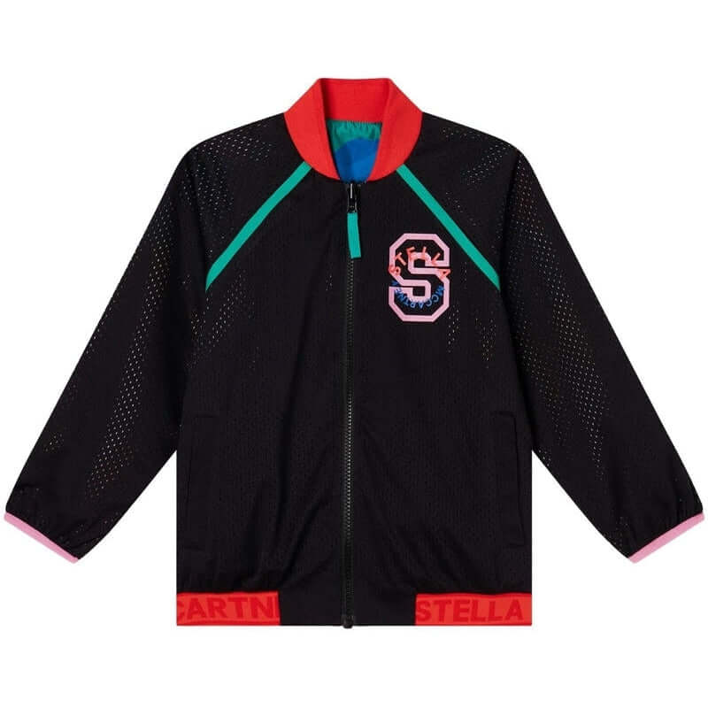 Stella McCartney Kids Girls Black Reversible Sports Jacket
