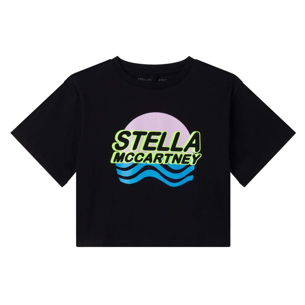Stella McCartney Kids Girls Black Waves T-Shirt