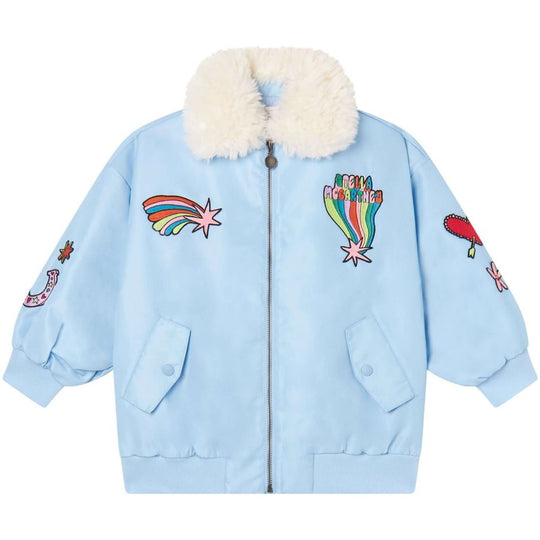 Girls Blue Celeste Bomber Jacket