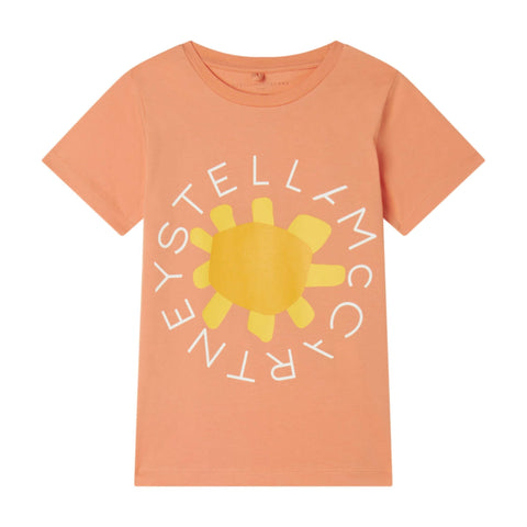 Stella McCartney Kids Girls Coral Medallion Logo T-Shirt