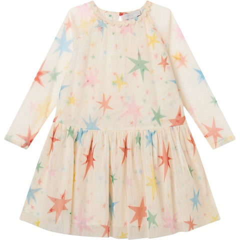 Stella McCartney Kids Girls Cream Tulle Star Dress