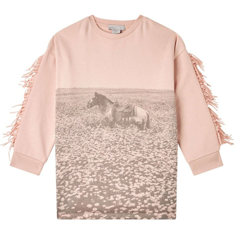 Stella McCartney Kids Girls Peach Fringe Horse Dress