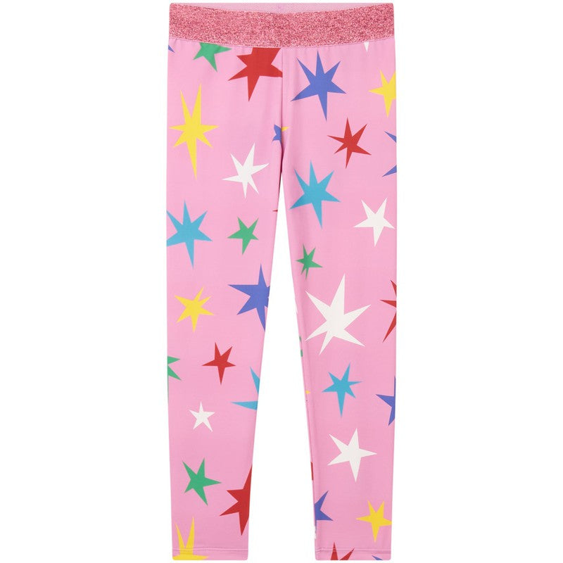 Stella McCartney Kids Girls Pink Star Print Leggings