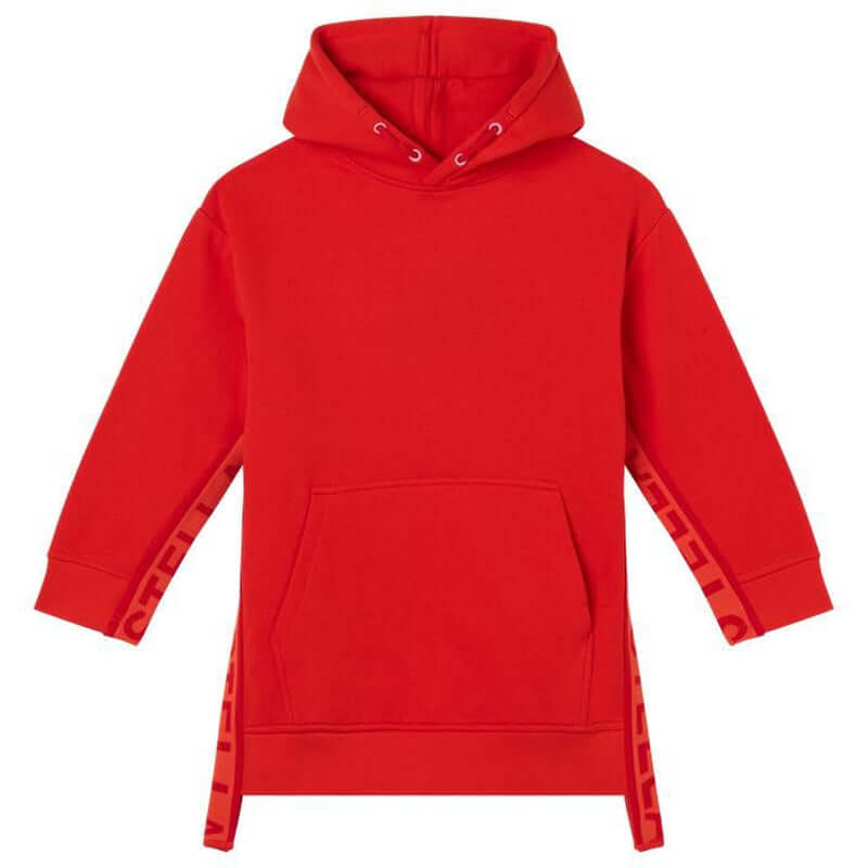 Stella McCartney Kids Girls Red Hooded sweatshirt Dress