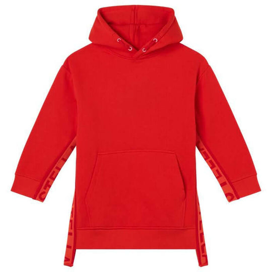 Girls Red Hooded sweatshirt Dress