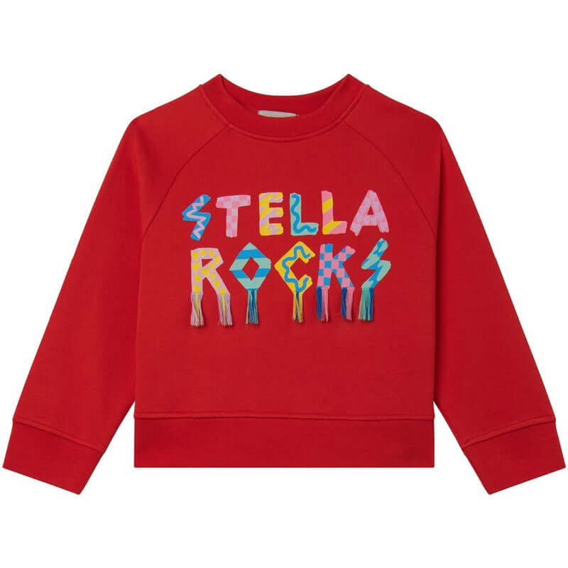 Stella McCartney Kids Girls Red Stella Rocks Sweatshirt