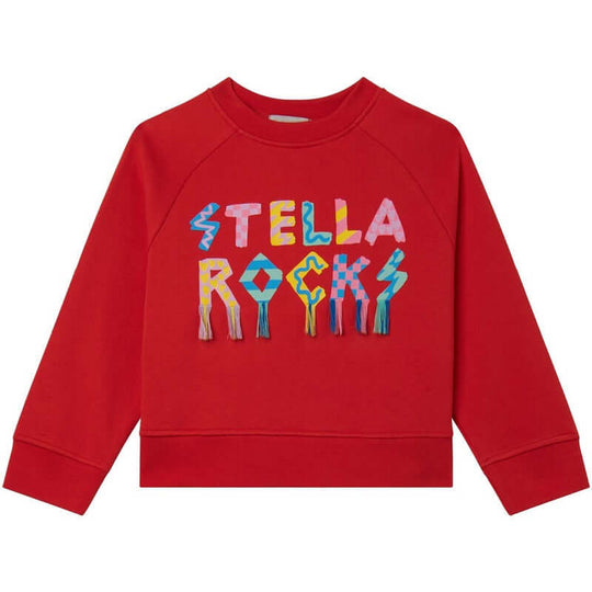 Girls Red Stella Rocks Sweatshirt
