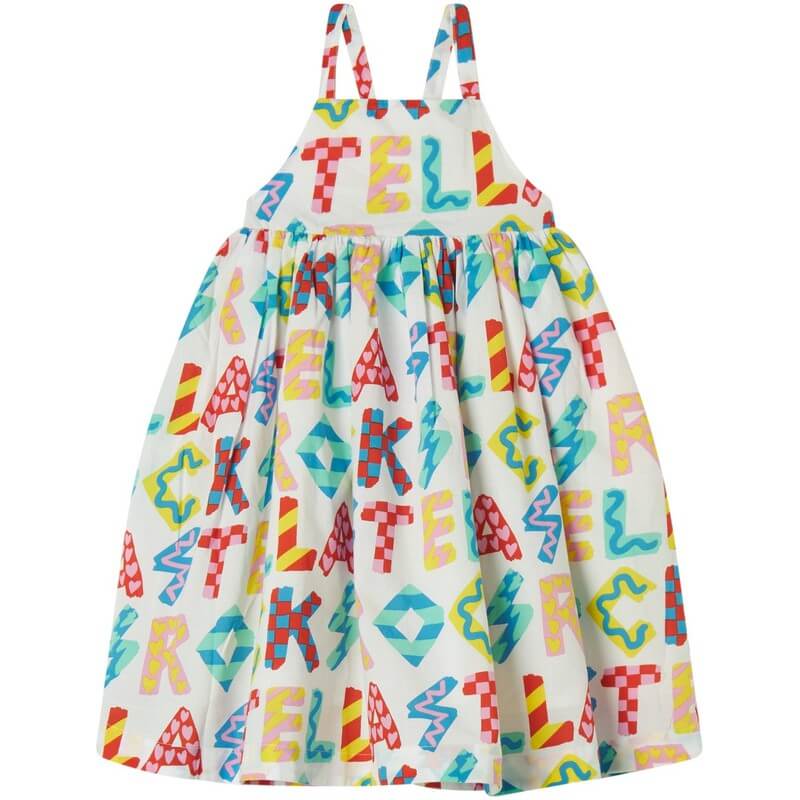 Stella McCartney Kids Girls Rocks Print Flared Dress