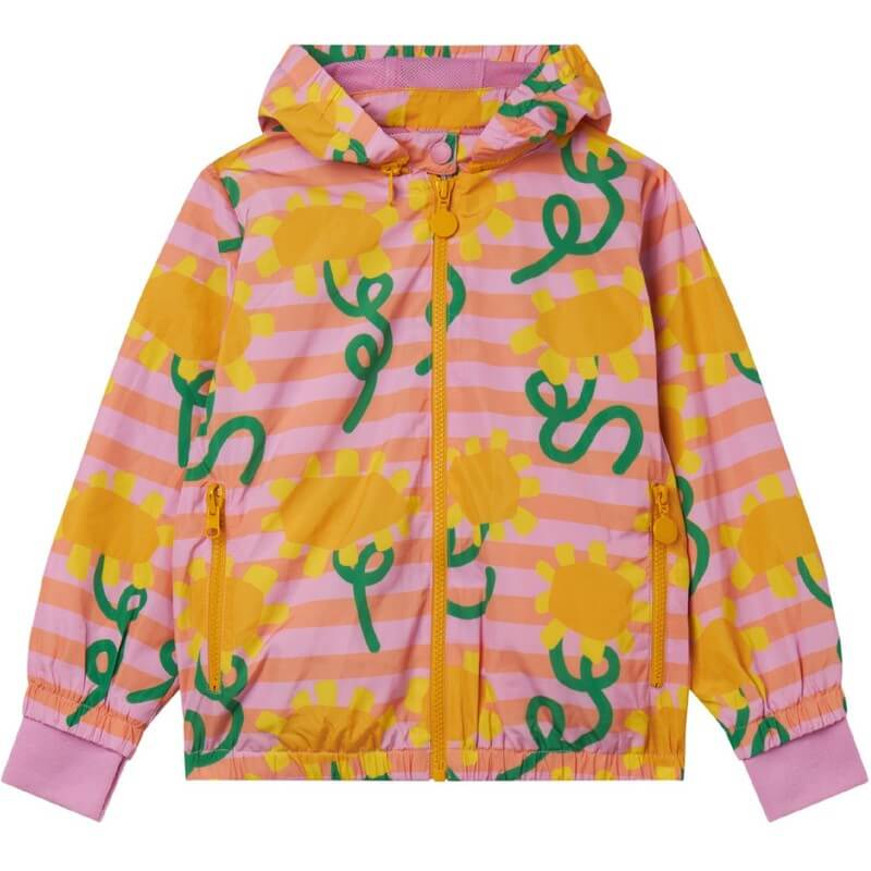 Stella McCartney Kids Girls Sunflower Print Nylon Jacket