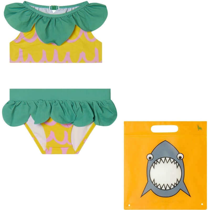 Stella McCartney Kids Girls Yellow Pineapple Print Swimsuit