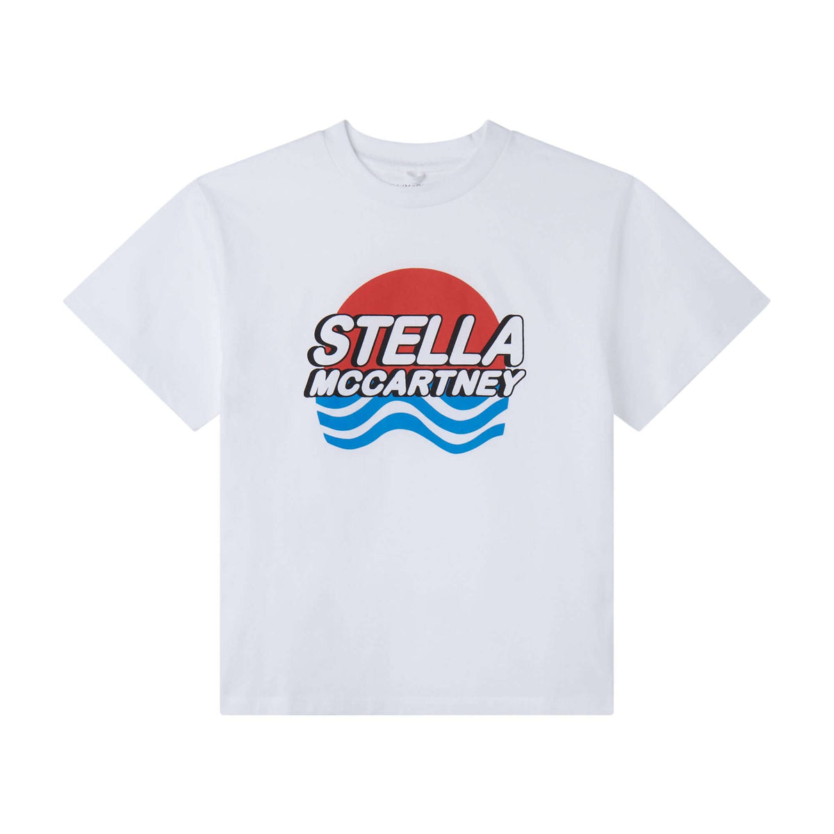 Stella McCartney Kids Boys Organic White Waves T-Shirt