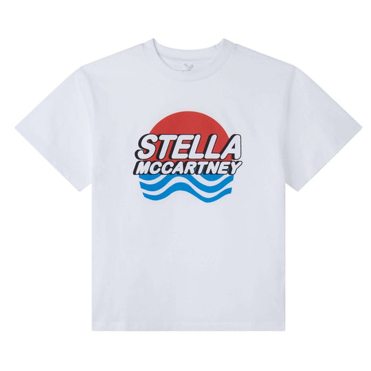 Boys Organic White Waves T-Shirt