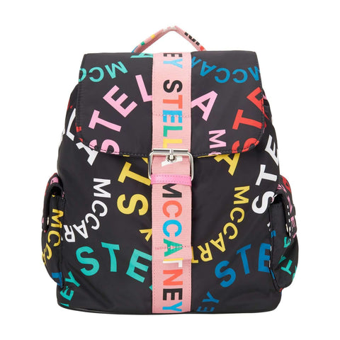 Stella McCartney Kids Girls Black & Multicolour Logo Bag