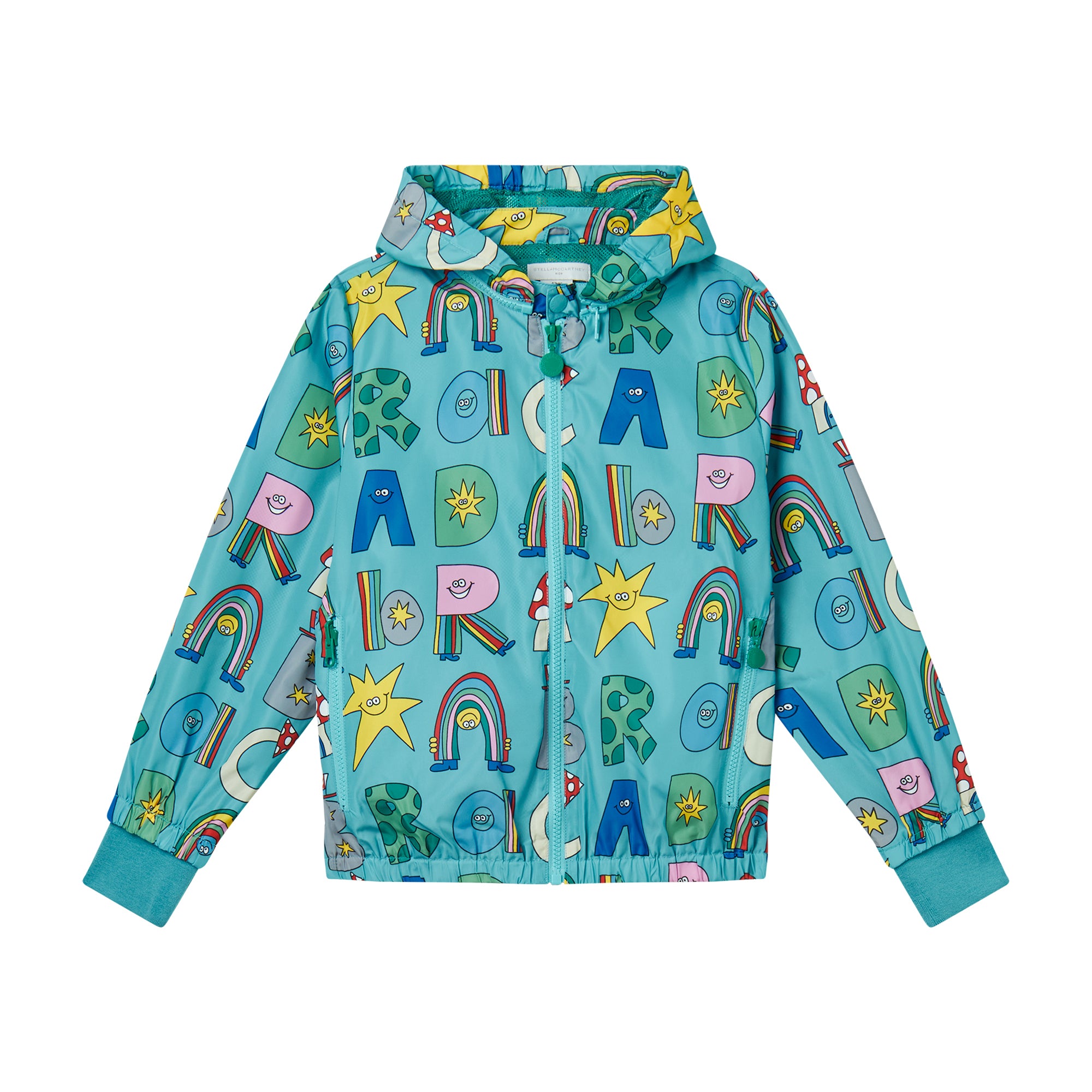 Stella McCartney Kids Boys Turquoise Logo Jacket