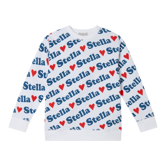 Girls White Logo Sweatshirt