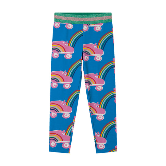 Girls Blue Skater Leggings