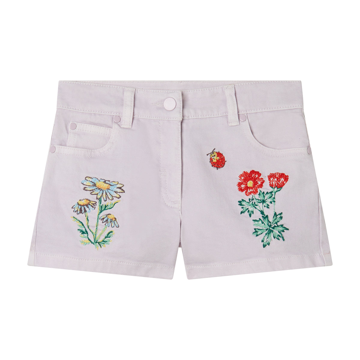 Stella McCartney Kids Girls Lilac Denim Shorts