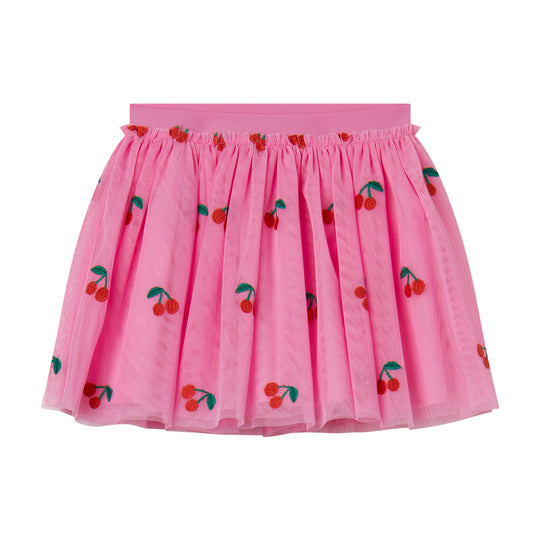 Girls Pink Cherry Skirt
