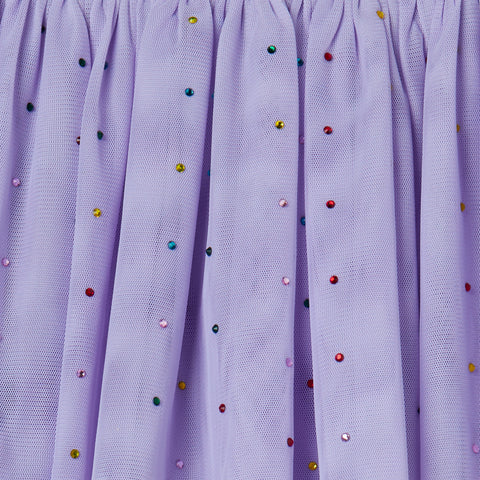 Stella McCartney Girls Lilac Diamonte Tulle Skirt