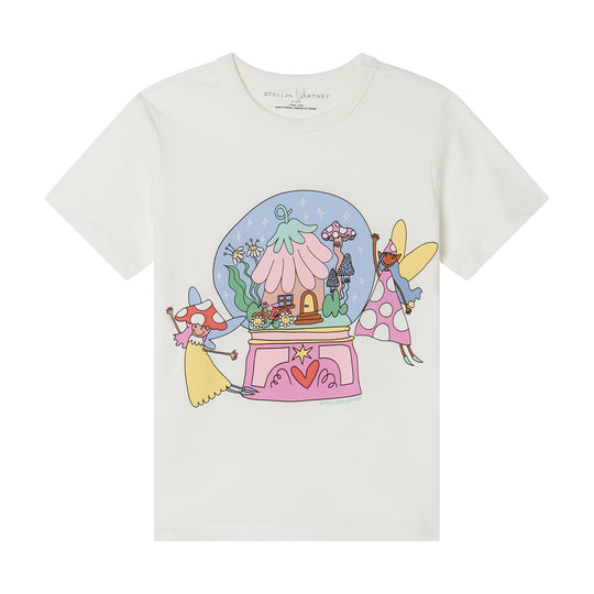 Girls White Fairy Globe T-Shirt