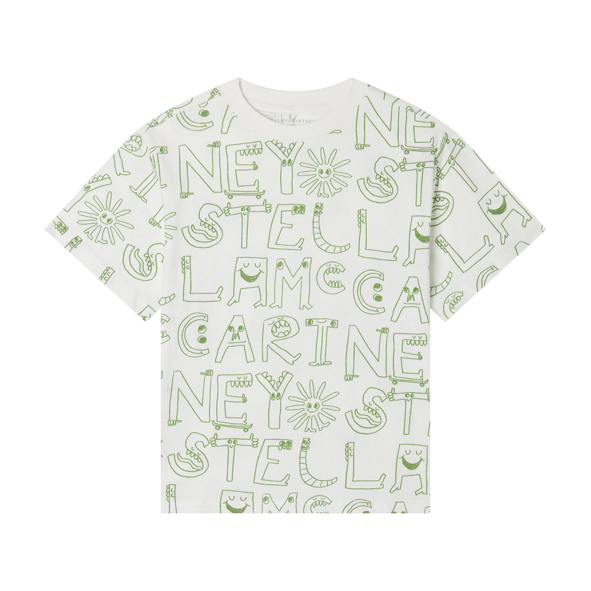 Stella McCartney Kids Boys White Monster T-Shirt