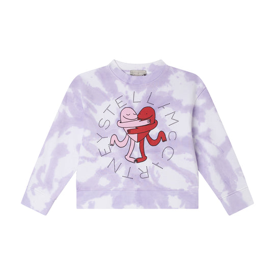 Girls Lilac Tie Dye Sweater
