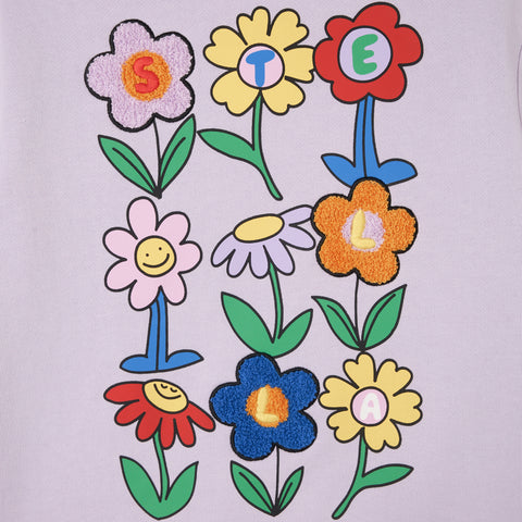 Stella McCartney Kids Girls Lilac Flower Sweater