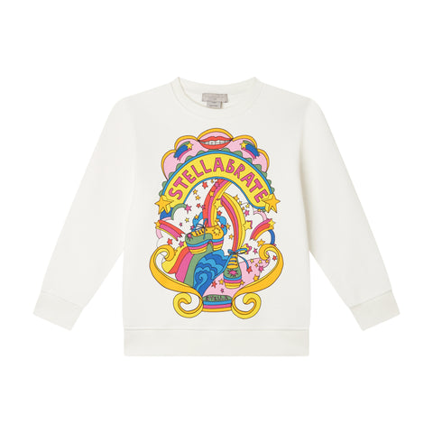 Stella McCartney Kids Girls Ivory Logo Sweatshirt