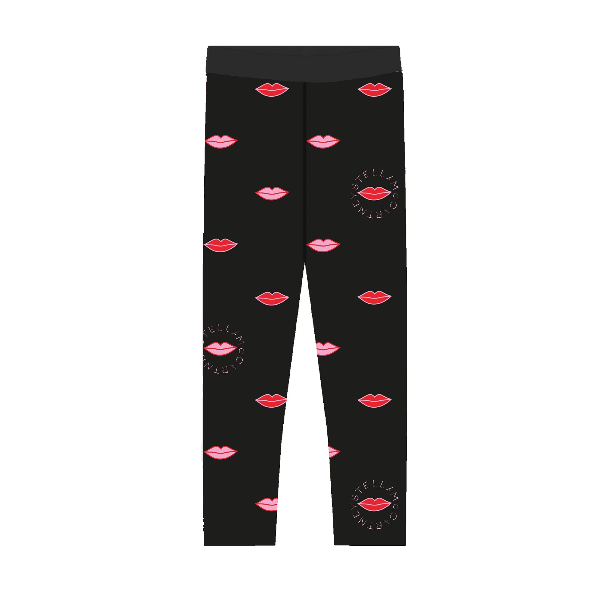 Stella McCartney Kids Girls Black Lips Leggings