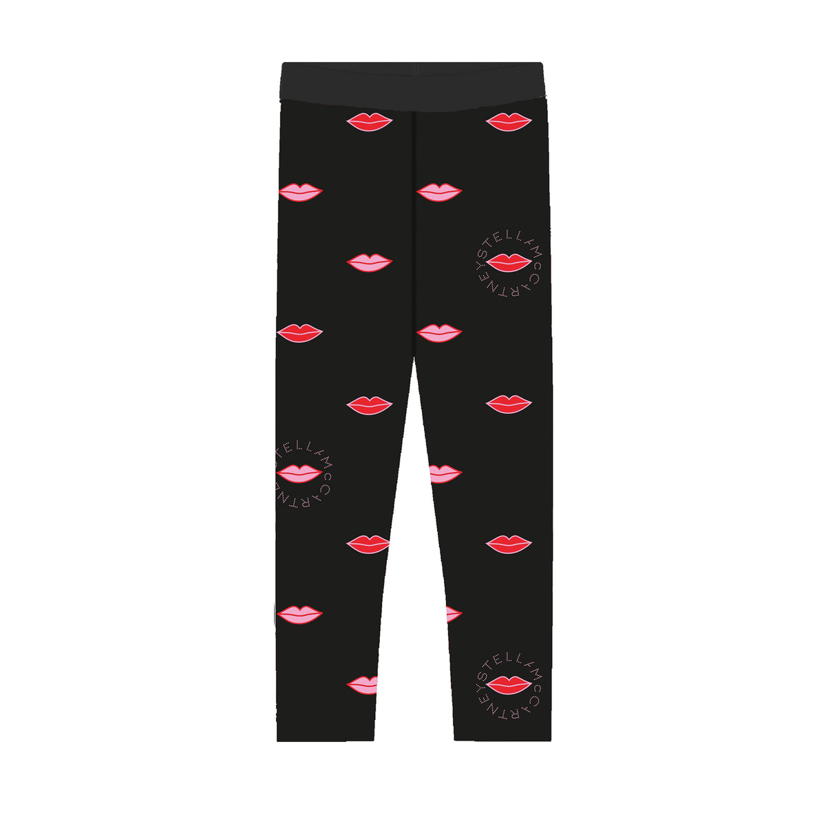 Stella McCartney Kids Girls Black Lips Leggings