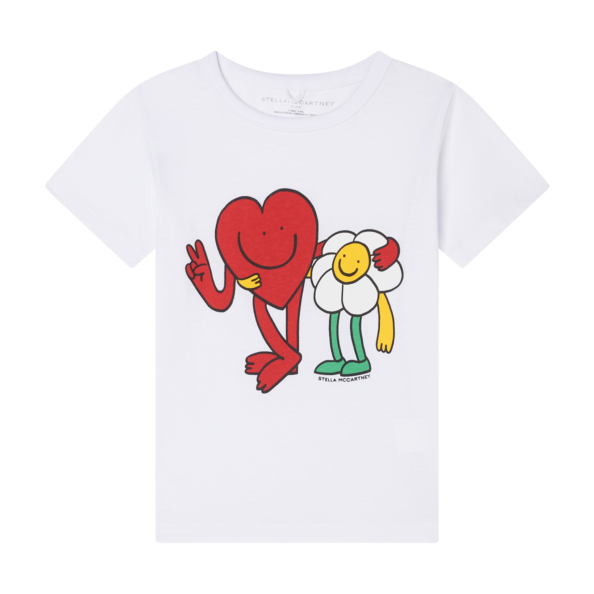 Stella McCartney Kids Girls White Flower T-Shirt