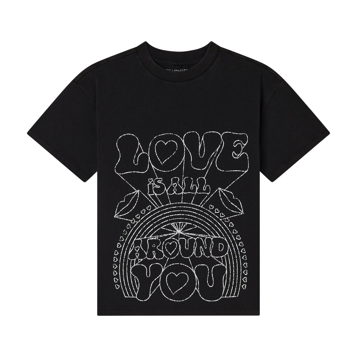 Stella McCartney Kids Girls Black Love T-Shirt