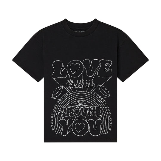 Girls Black Love T-Shirt