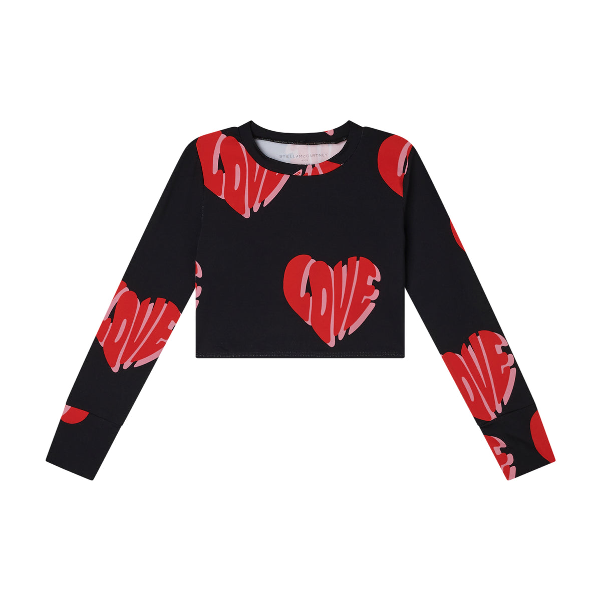 Stella McCartney Kids Girls Black Love Heart Top
