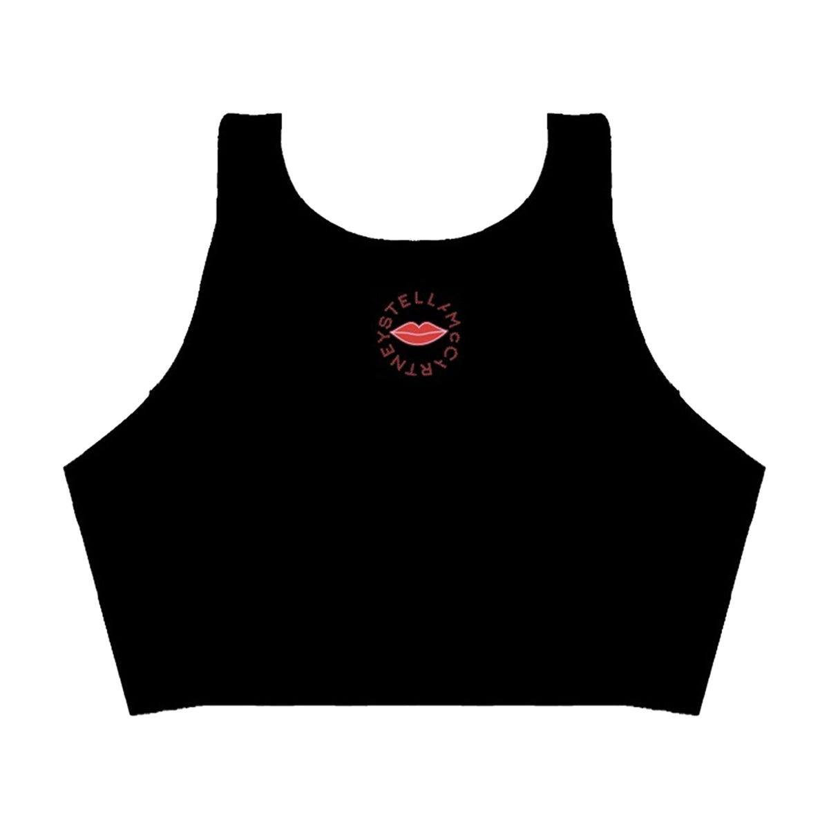 Stella McCartney Kids Girls Black Lips Crop Top