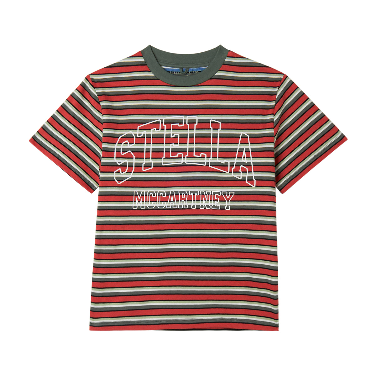 Stella McCartney Kids Boys Red Stripe Colourful T-Shirt