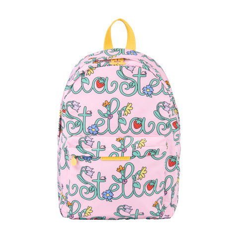 Stella McCartney Kids Girls Pink Logo Backpack