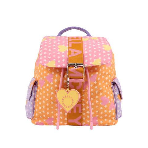 Stella McCartney Kids Girls Peach Heart Backpack