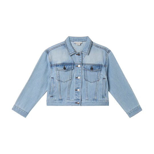 Girls Denim Logo Jacket