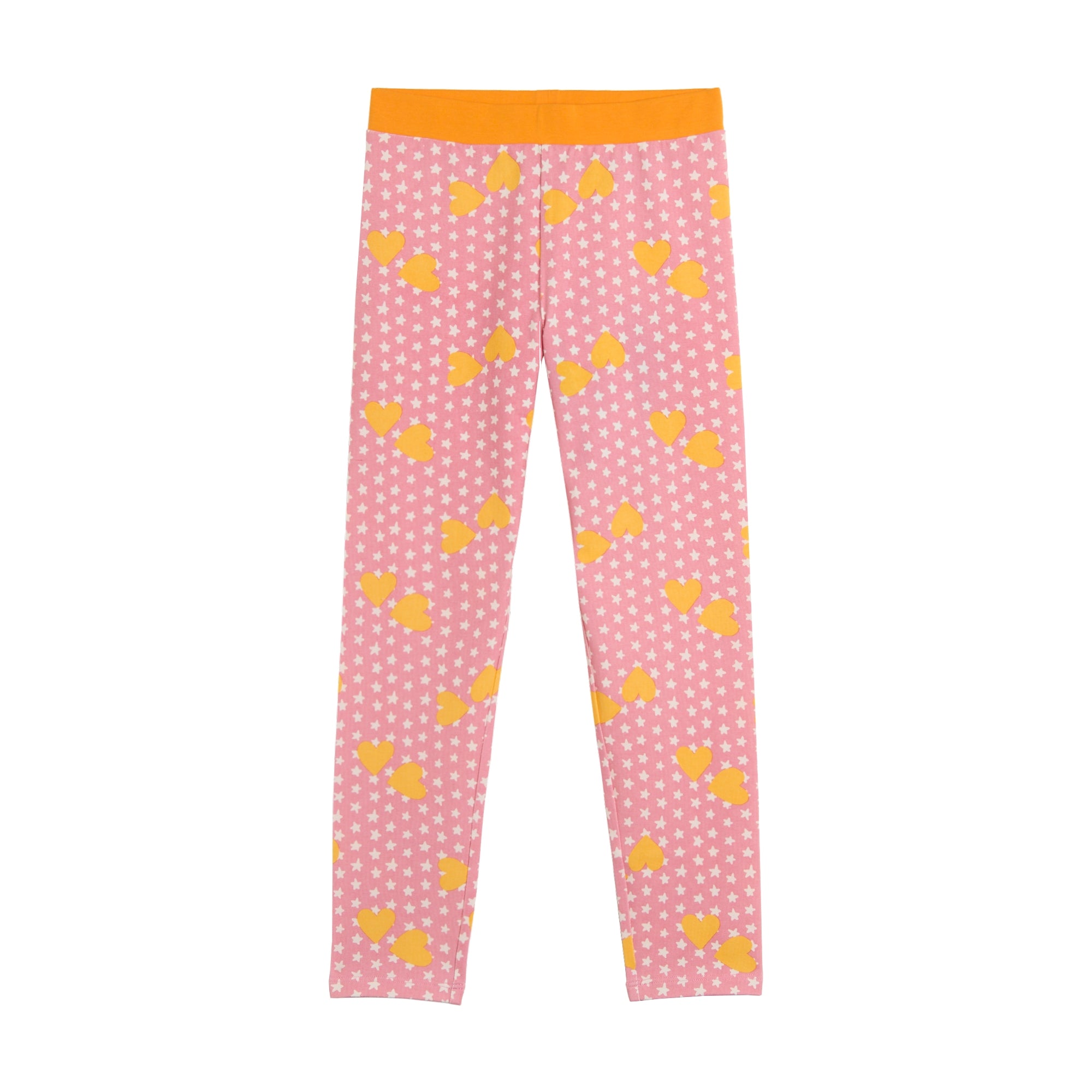 Stella McCartney Kids Girls Peach Heart Leggings