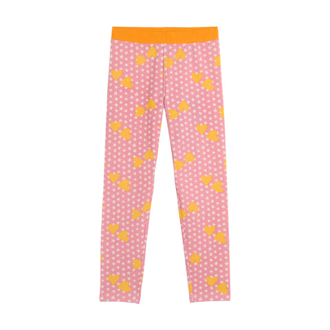 Stella McCartney Kids Girls Peach Heart Leggings