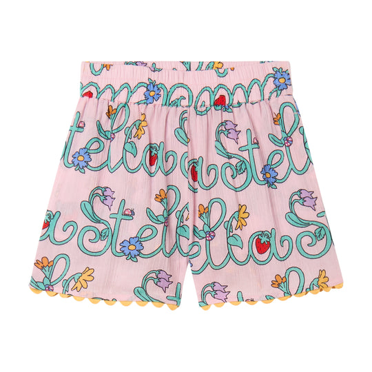 Girls Pink Logo Shorts