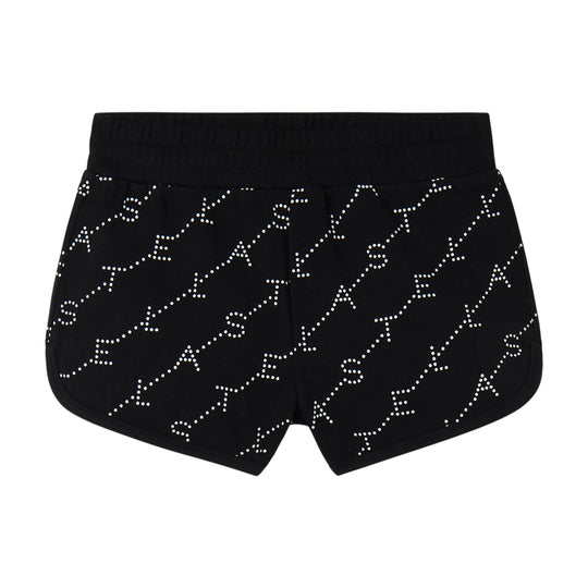 Girls Black Logo Jersey Shorts