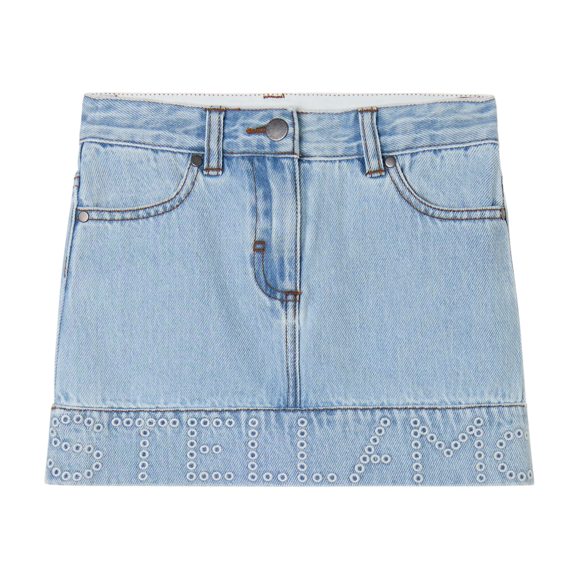 Stella McCartney Kids Girls Denim Logo Skirt