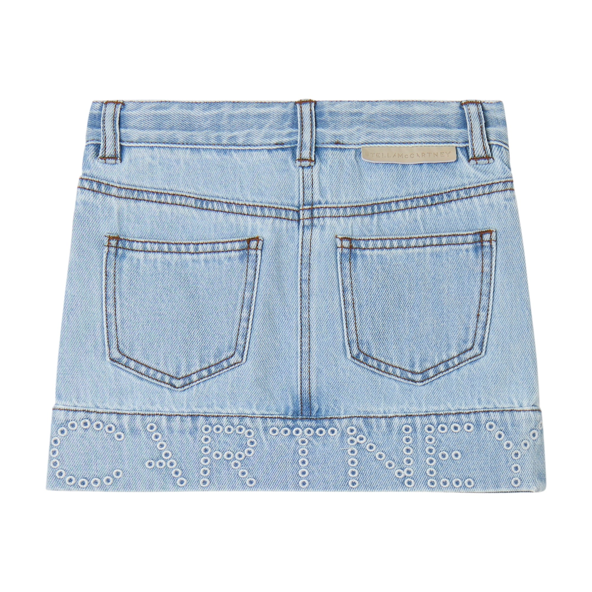Stella McCartney Kids Girls Denim Logo Skirt
