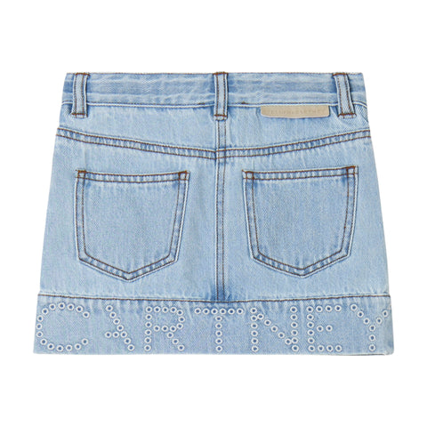 Stella McCartney Kids Girls Denim Logo Skirt