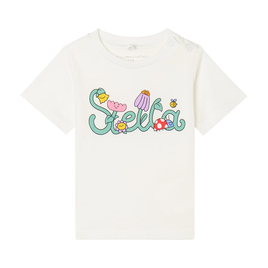 Baby Girls White Logo Top